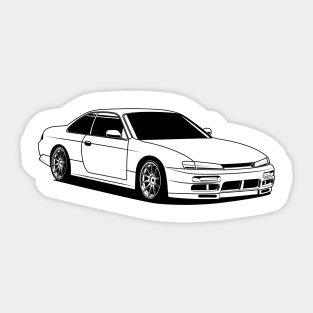 Jdm silvia black print Sticker